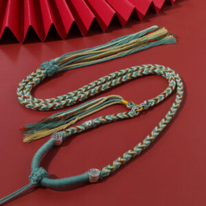 Classic Sky Blue Plain Cord Tibetan pendant lanyard necklace